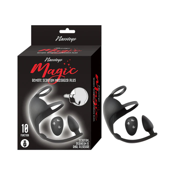 Magic Scrotum Massager Rechargeable Silicone Plug with Remote Control