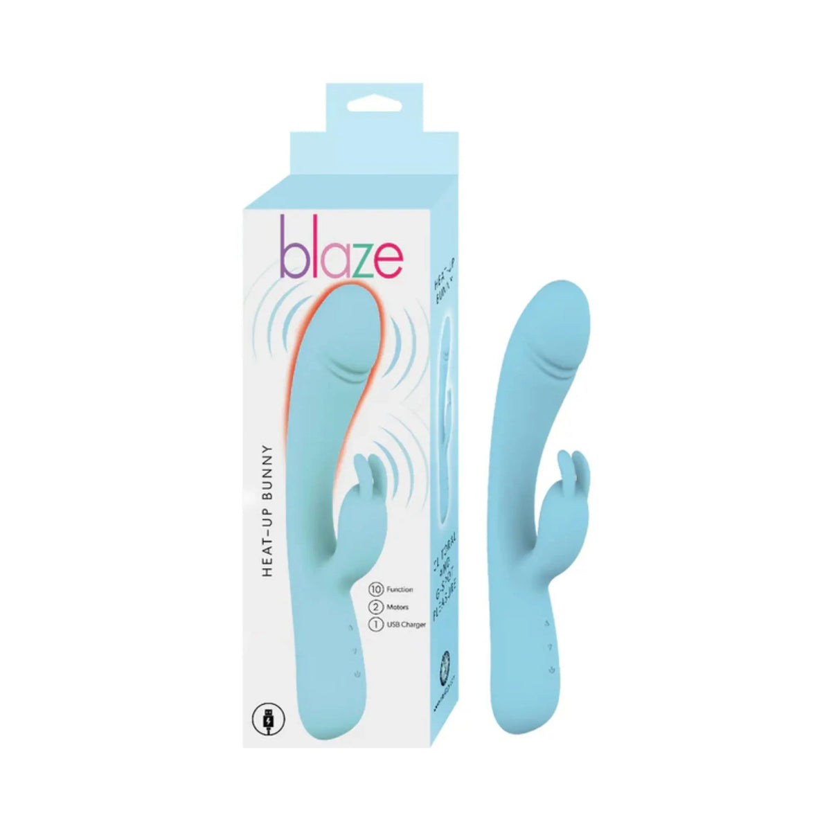 Blaze Heat Up Bunny Rechargeable Silicone Rabbit Vibrator