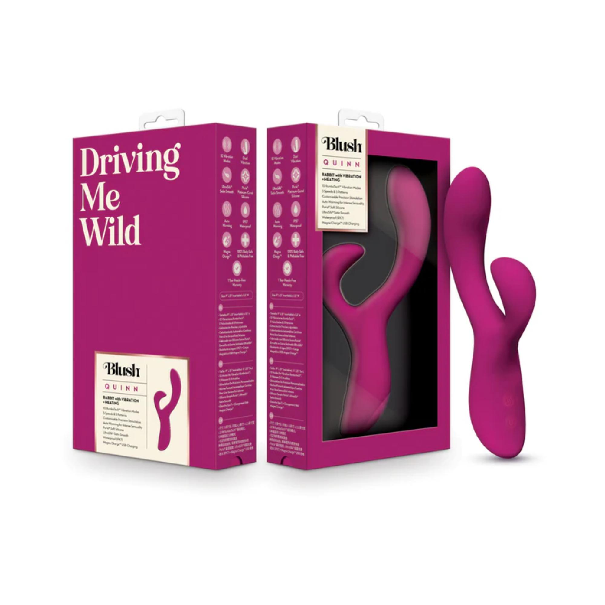 Blush Quinn Rechargeable Silicone Rabbit Vibrator