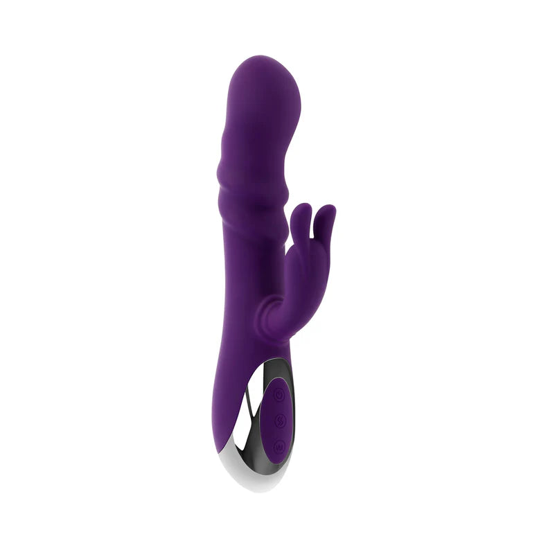 Playboy Bunny Punch Rechargeable Silicone Rabbit Vibrator with Twirly G-Spot Head