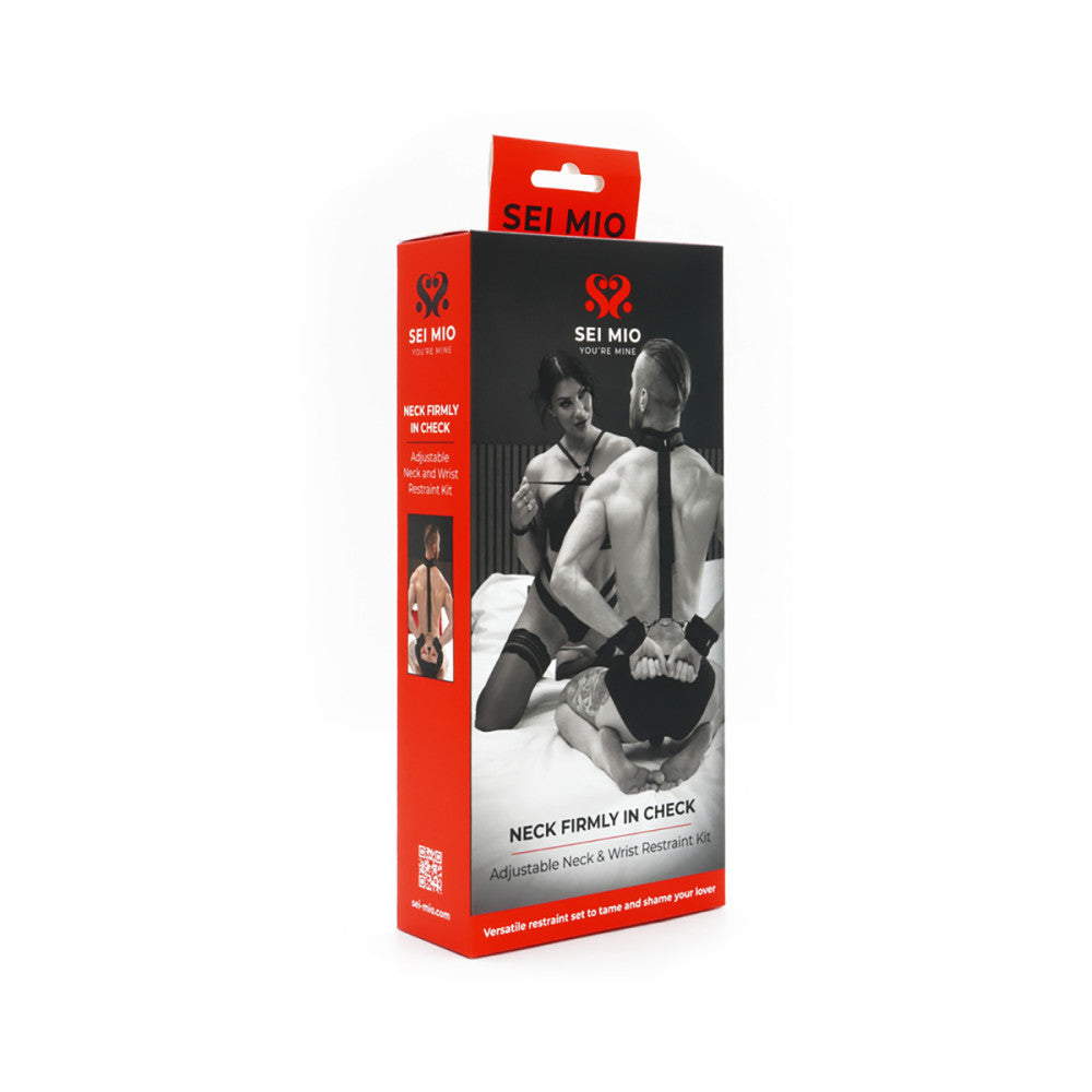 SEI MIO Neck Firmly in Check Neck & Wrist Restraint Kit – Adjustable Set