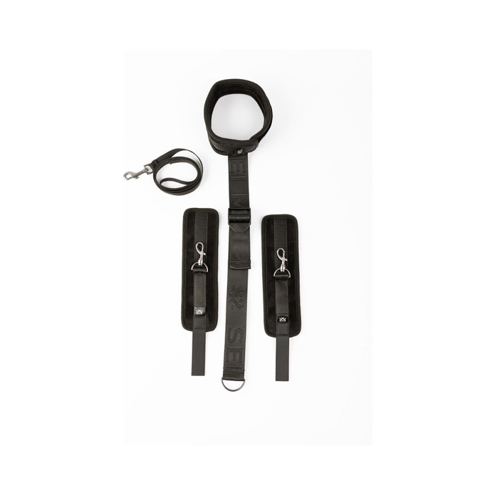 SEI MIO Neck Firmly in Check Neck & Wrist Restraint Kit – Adjustable Set