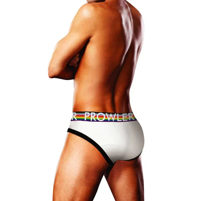 Prowler White Oversized Paw Brief - White/Rainbow