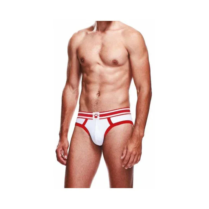 Prowler Brief White/Red