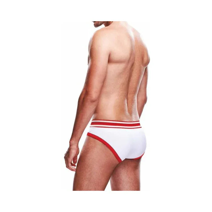 Prowler Brief White/Red