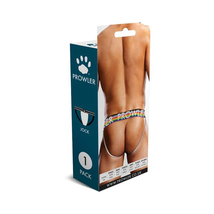 Prowler Black Oversized Paw Jock - Black/Rainbow