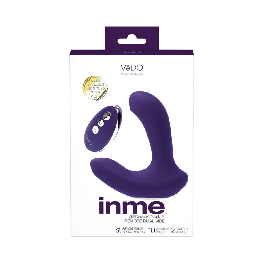 VeDo Inme Rechargeable Silicone Dual Vibrator with Remote Control