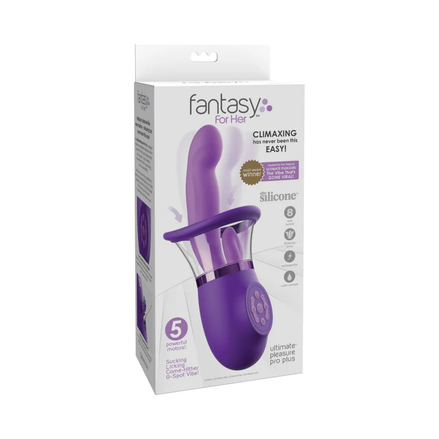Fantasy for Her Ultimate Pleasure Pro Plus Rechargeable Vibrator with a Clitoral Stimulator