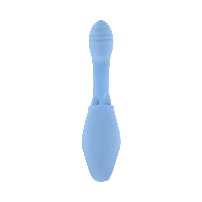 Playboy Sapphire Sky Rabbit Vibrator – Rechargeable Silicone Dual Stimulator