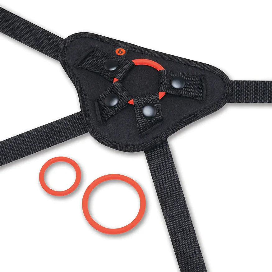 B Vibe Beginner Strap On Harness Set with Silicone Dildo Peg 5in