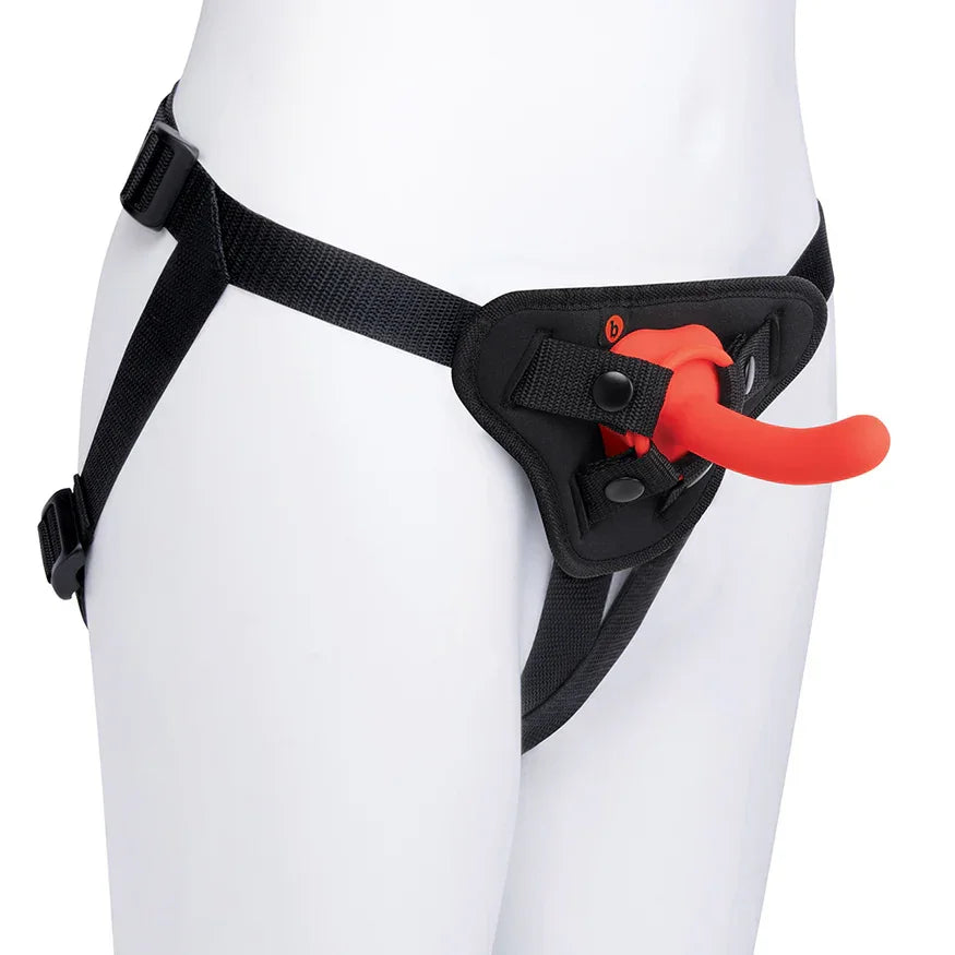 B Vibe Beginner Strap On Harness Set with Silicone Dildo Peg 5in