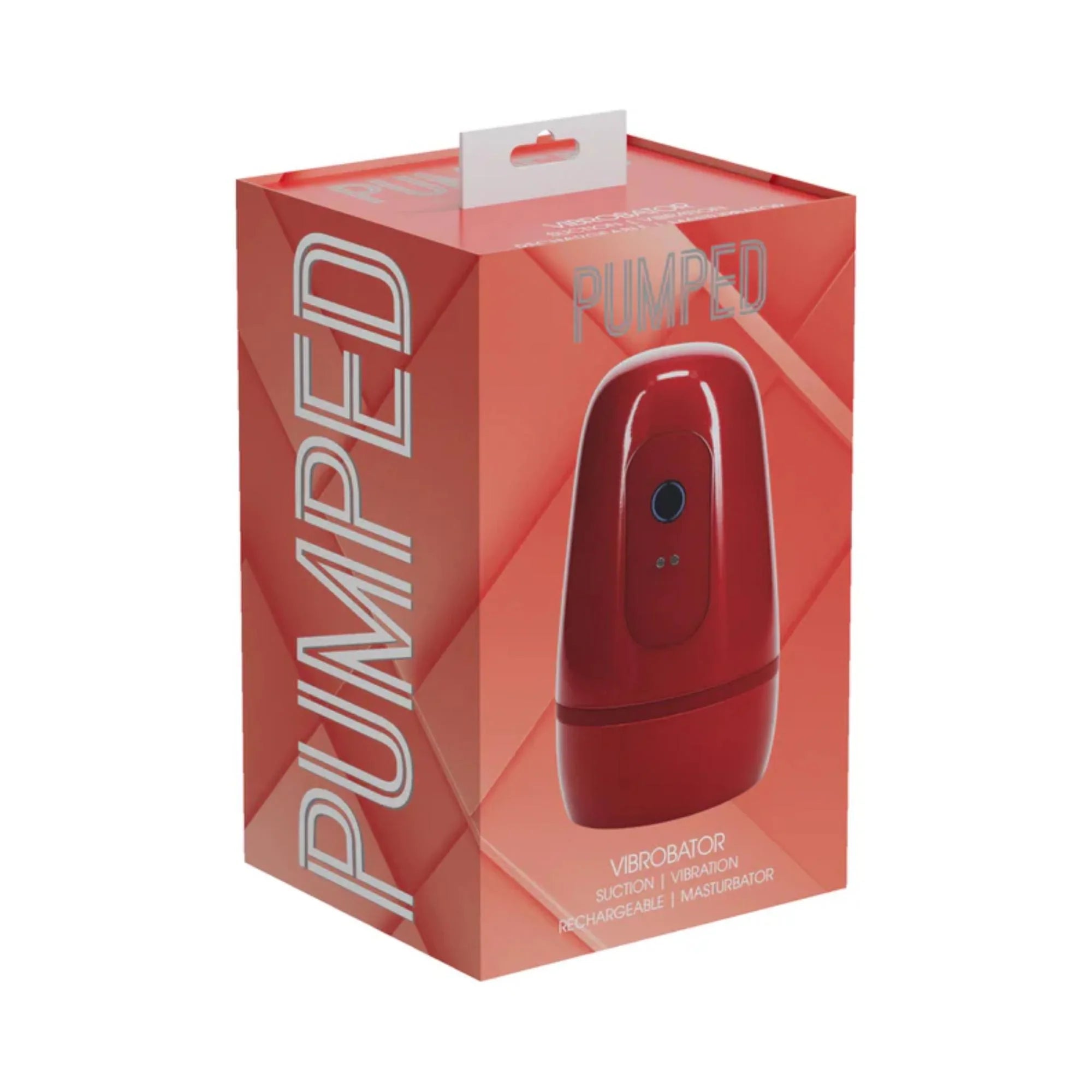 Pumped Vibrobator Pressure Suction 9 Function Vibrating Rechargeable Masturbator