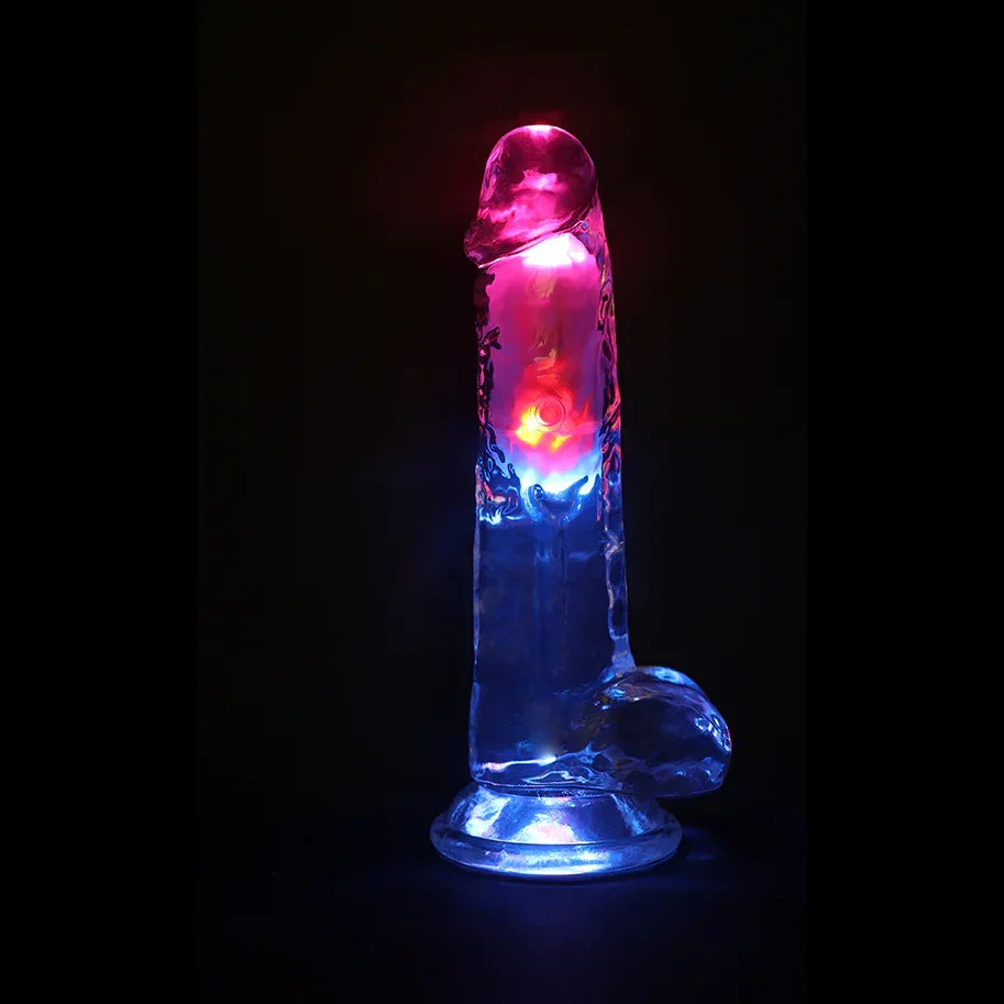 RealRock Wireless Rechargeable Remote Control Vibrating 8 in. Dildo with Balls