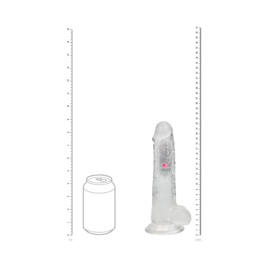 RealRock Wireless Rechargeable Remote Control Vibrating 8 in. Dildo with Balls