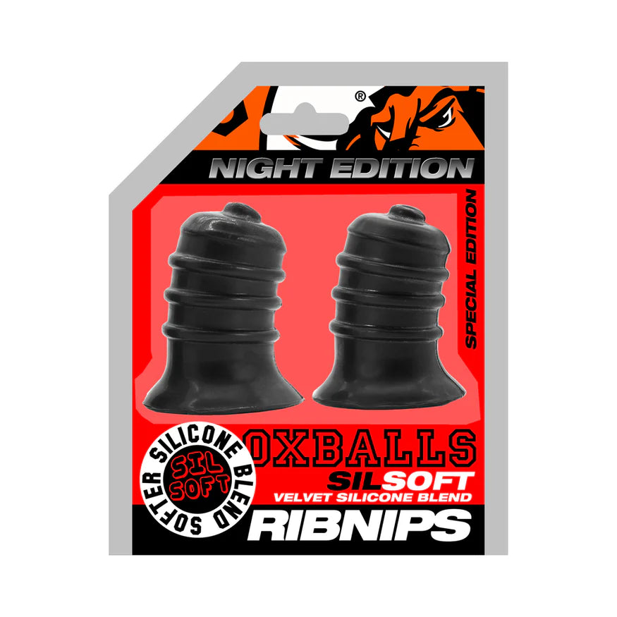 Oxballs Ribnips Curved Springy-Ribbed Nipsuckers Special Edition Night