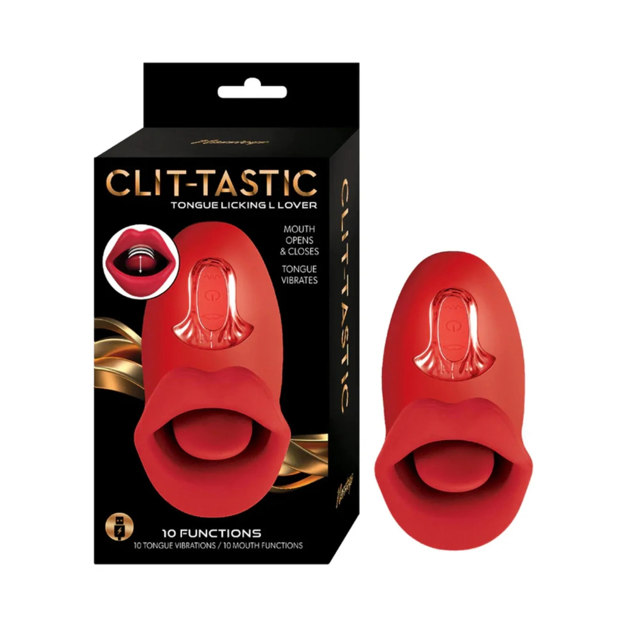Clit-Tastic Tongue Licking Lover Rechargeable Silicone Stimulator