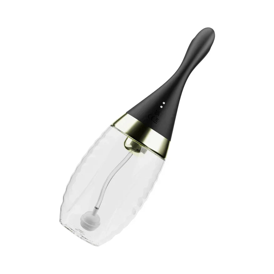 Anal Adventures Platinum Aqua Jet Rechargeable Silicone Anal Douche with Remote
