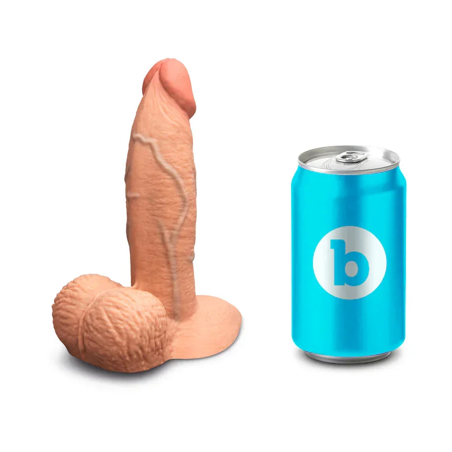 b-Vibe Slipskin Realistic Silicone Dildo 6 in. Girthy