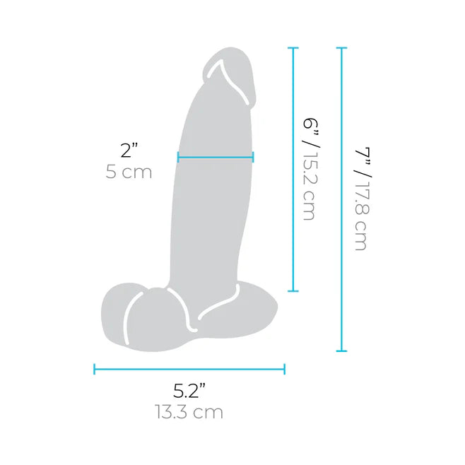 b-Vibe Slipskin Realistic Silicone Dildo 7 in. Girthy – Extra-Girth Lifelike Dildo