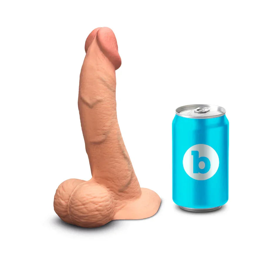 b-Vibe Slipskin Realistic Silicone Dildo 8 in. Curved