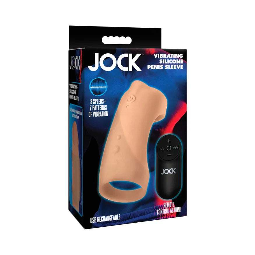JOCK Vibrating Silicone Penis Sleeve JOCK Vibrating Silicone Penis Sleeve