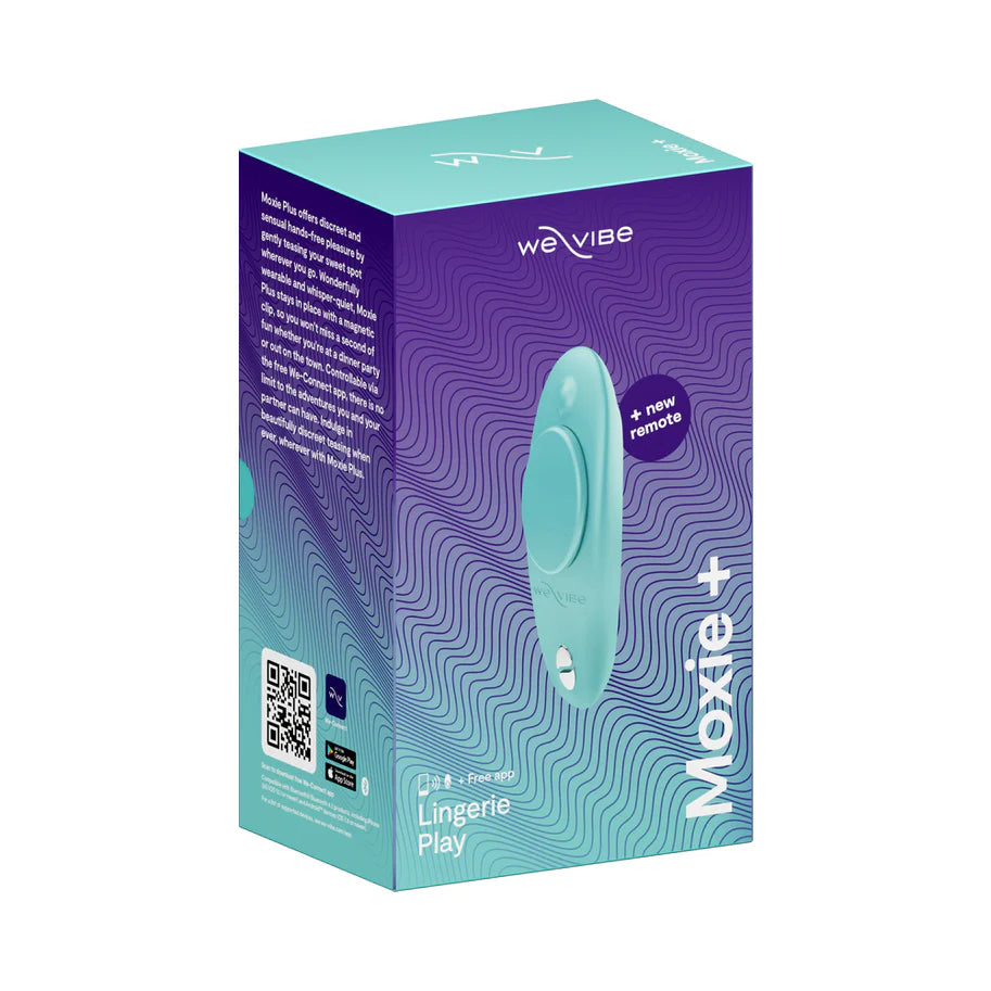 We-Vibe Moxie+ Wearable Rechargeable Silicone Panty Vibe Clitoral Stimulator with Remote Control