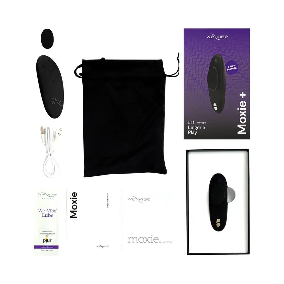 We-Vibe Moxie+ Wearable Rechargeable Silicone Panty Vibe Clitoral Stimulator with Remote Control