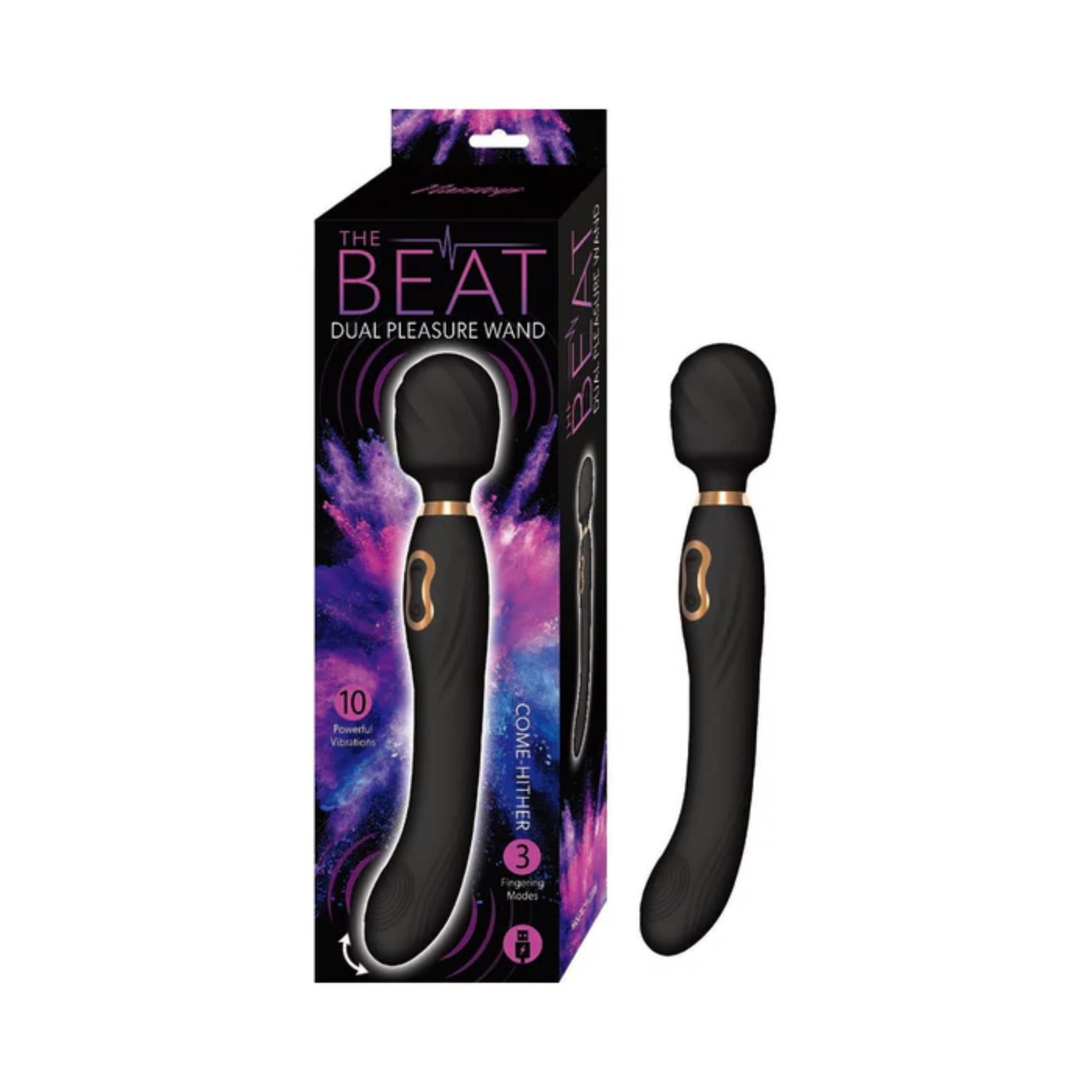 The Beat Dual Pleasure Wand Rechargeable Silicone Wand Massager