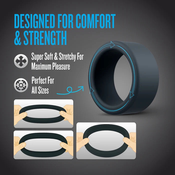 Performance Plus Accelerate Silicone Cock Ring Set (3 Piece)