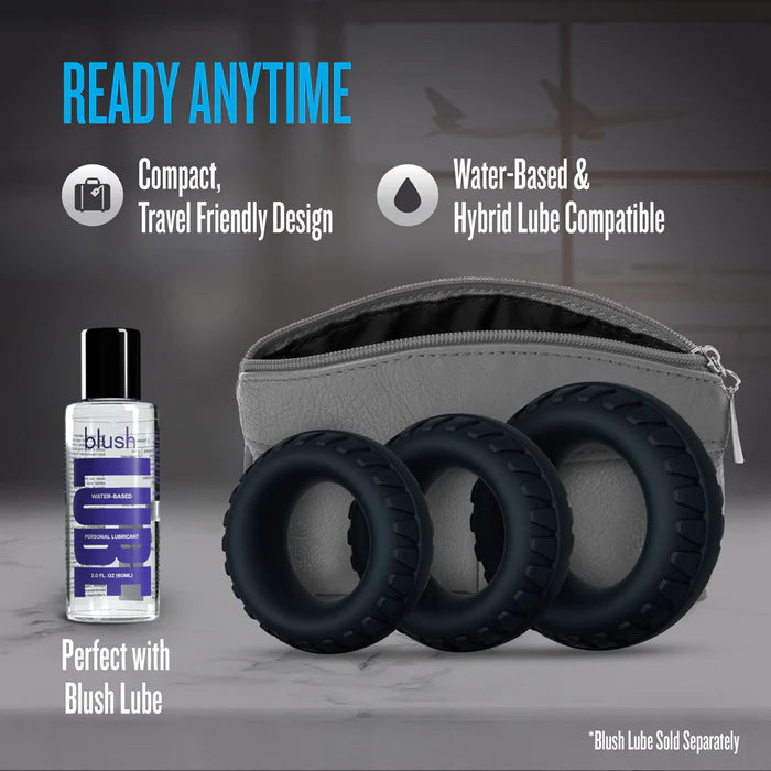 Performance Plus Drift Silicone Cock Rings (3 Piece Set)