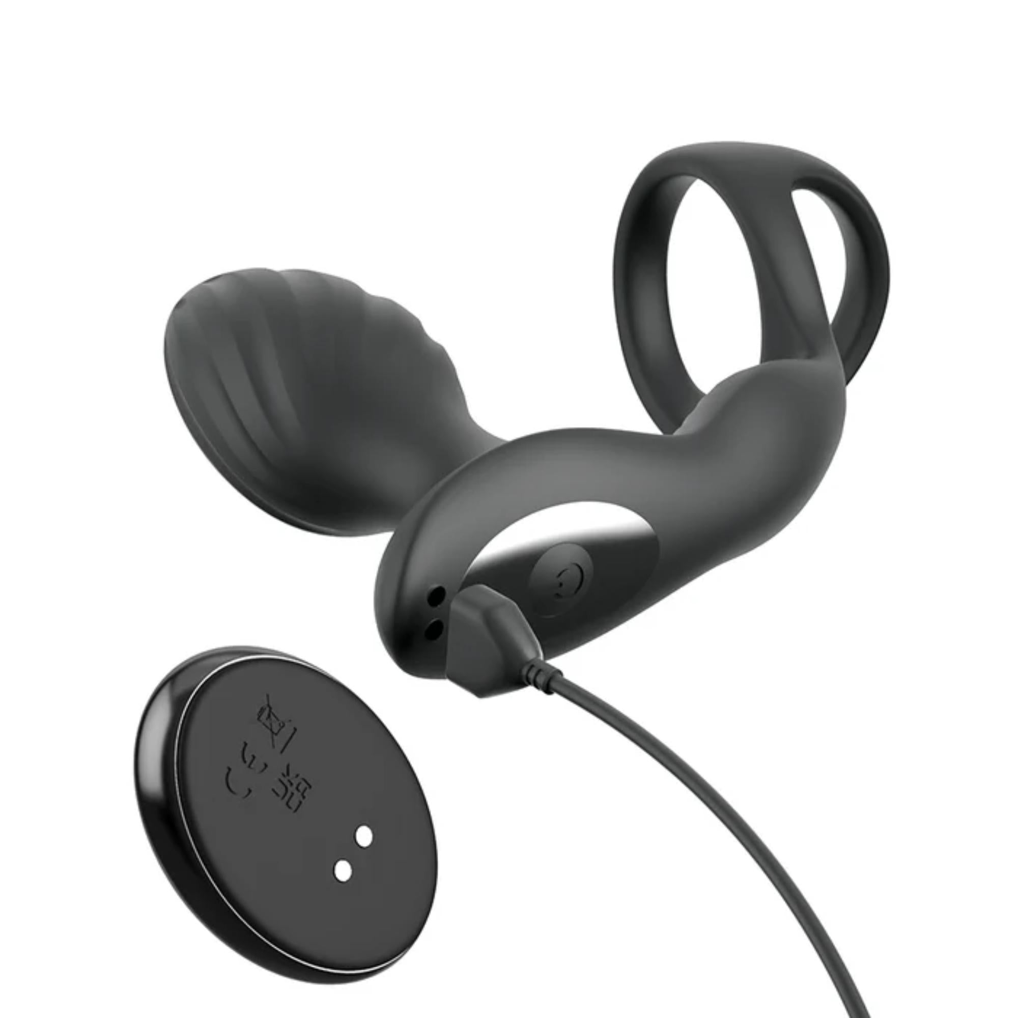 Anal Fantasy Elite Ass-Gasm Gyro-Milk Pro Cock Ring with Butt Plug and Anal Fantasy Elite Ass-Gasm Gyro-Milk Pro Cock Ring with Butt Plug and