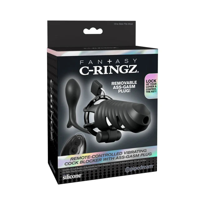 Fantasy C-Ringz Remote-Controlled Vibrating Cock Blocker with Ass-Gasm Plug