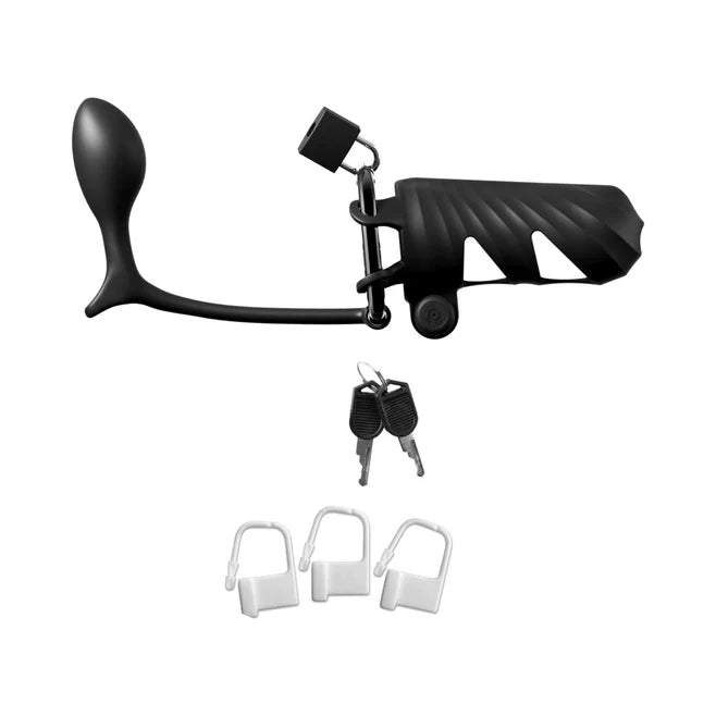Fantasy C-Ringz Remote-Controlled Vibrating Cock Blocker with Ass-Gasm Plug