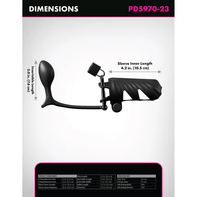 Fantasy C-Ringz Remote-Controlled Vibrating Cock Blocker with Ass-Gasm Plug