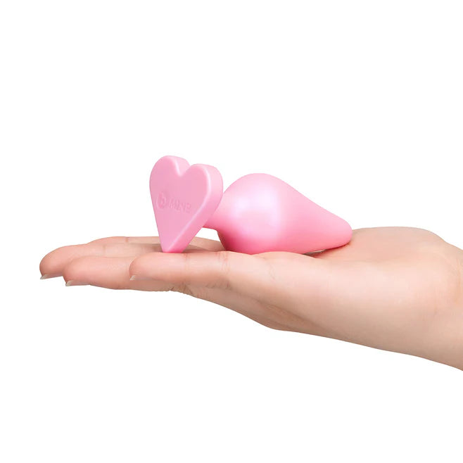 b-Vibe Butties b-Mine Heart Base Silicone Butt Plug – Beginner Anal Plug