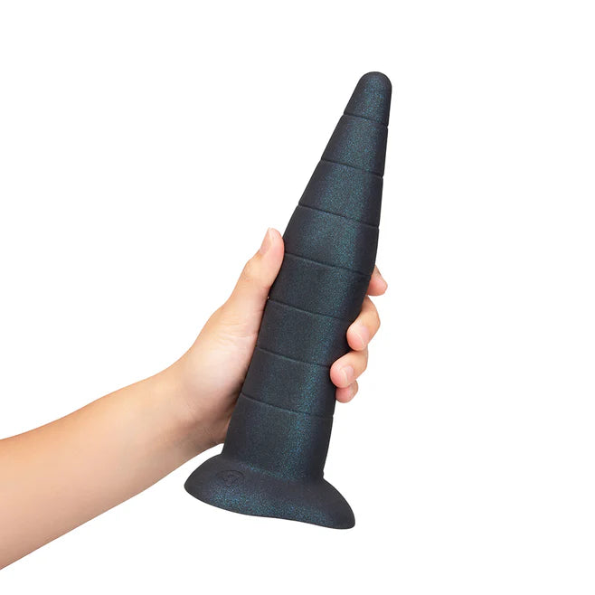 b-Vibe Fisting Anal Trainer – Ribbed Silicone Anal Stretcher with Suction Base