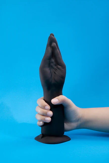 B-Vibe 10.5" Vibrating Silicone Hand Fisting Dildo – Rechargeable Suction Base Fist Toy