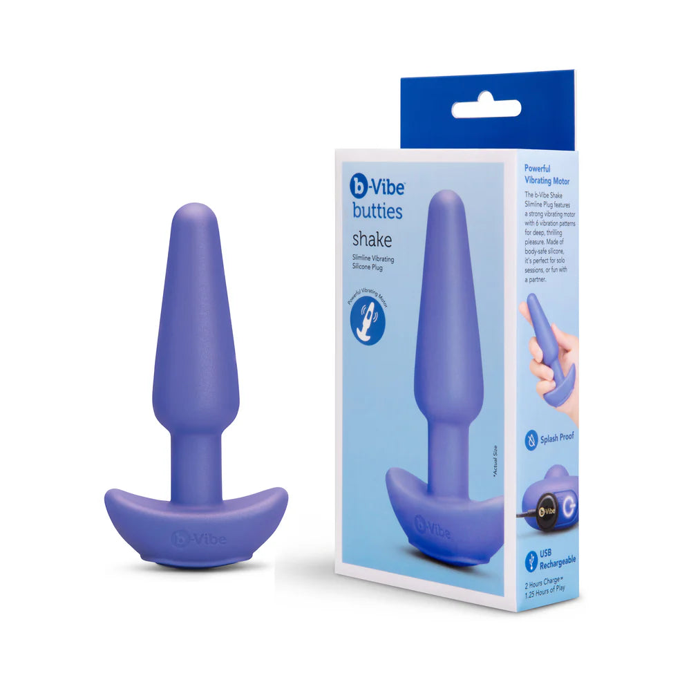 b-Vibe Butties Shake Slimline Vibrating Silicone Anal Plug