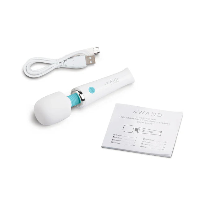 Le Wand Classique Mini Wand Massager – Rechargeable Compact Vibrating Wand