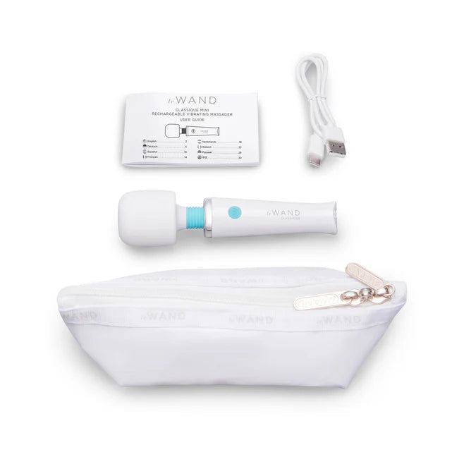 Le Wand Classique Mini Wand Massager – Rechargeable Compact Vibrating Wand