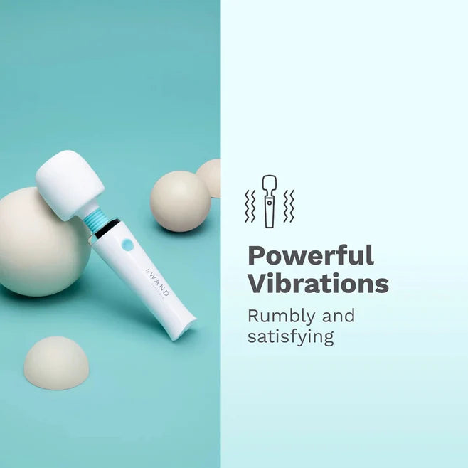 Le Wand Classique Mini Wand Massager – Rechargeable Compact Vibrating Wand