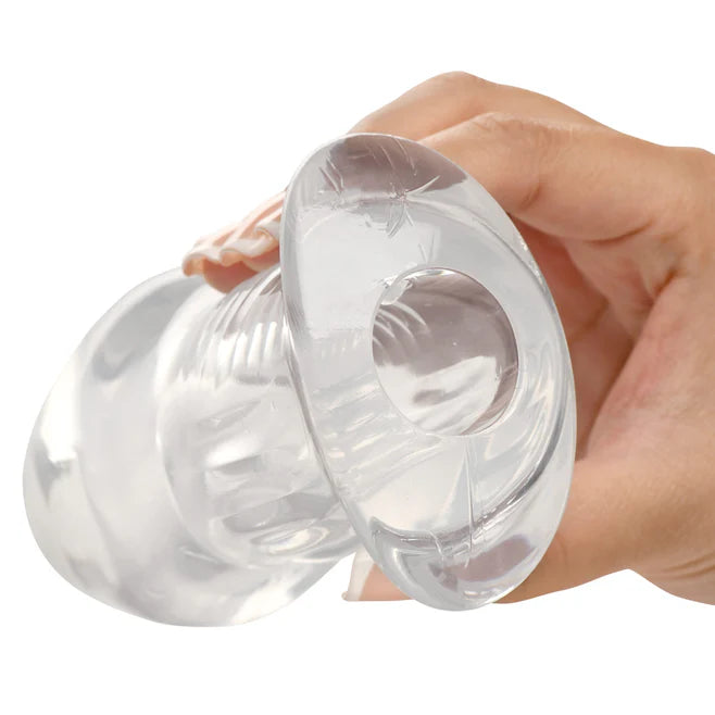 Master Series Dicked Clear Hollow Anal Plug