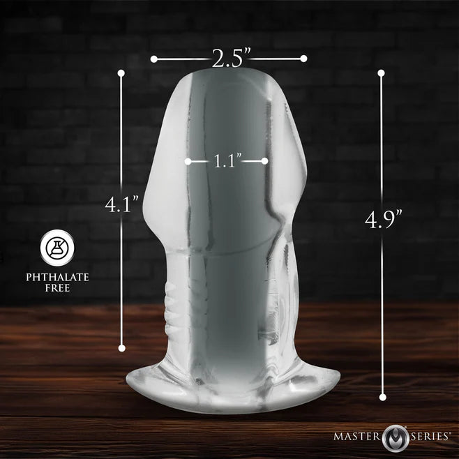 Master Series Dicked Clear Hollow Anal Plug