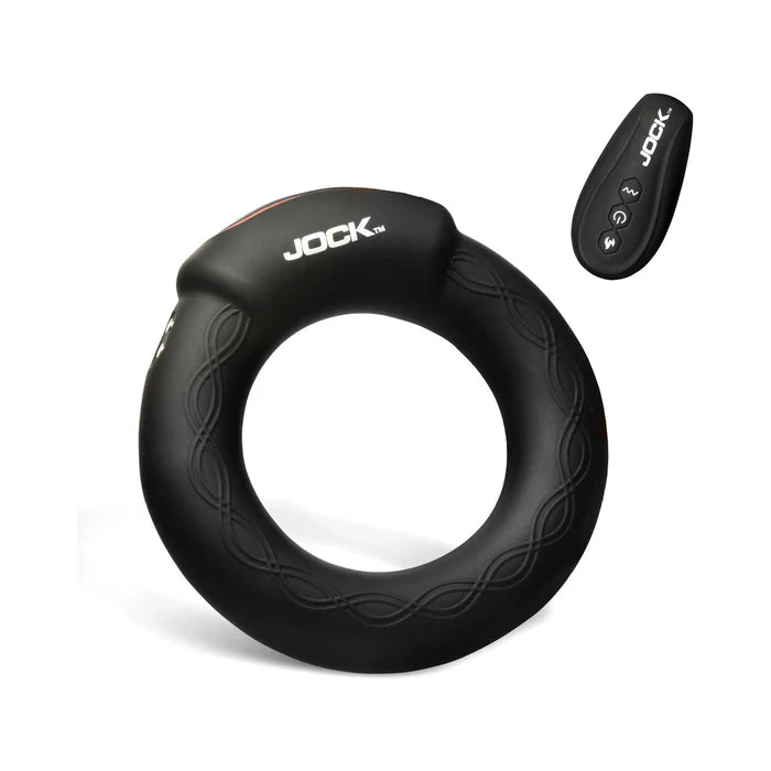 Jock Rumbler Vibrating & Warming Rechargeable Silicone C-Ring 2in with Remote