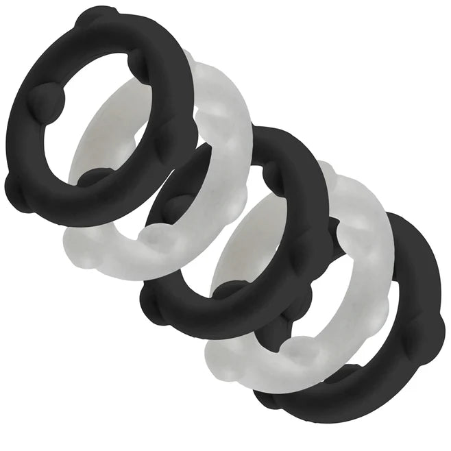 Oxballs Gearheads 5-Pack Spinner Rings – Liquid Silicone Cockring Set