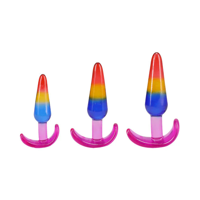 Crystal Jellies Anal Trainer Set – 3 Piece Rainbow Anal Training Kit