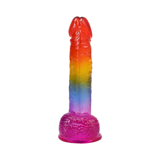 Crystal Jellies 8.5" Realistic Dildo with Balls Clear Crystal Jellies 8.5" Realistic Dildo with Balls Clear