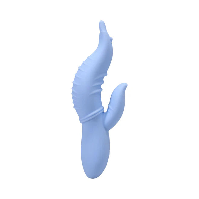Polynesian Pleasures Into The C Seahorse Siren Rechargeable Silicone Rabbit Vibrator with Clitoral Stimulator