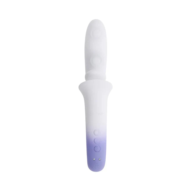 Spring Loaded Rechargeable Silicone Dual Vibrator with Tapping & Spring Motion