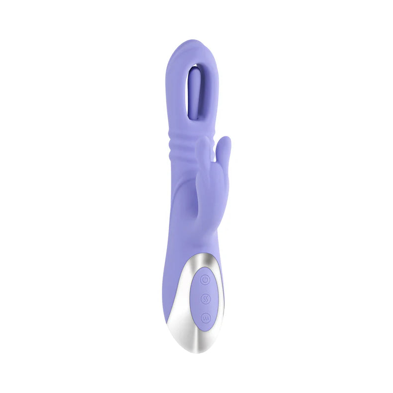 Playboy Tap Me In Dual Vibrating Rabbit – Thrusting Silicone Massager